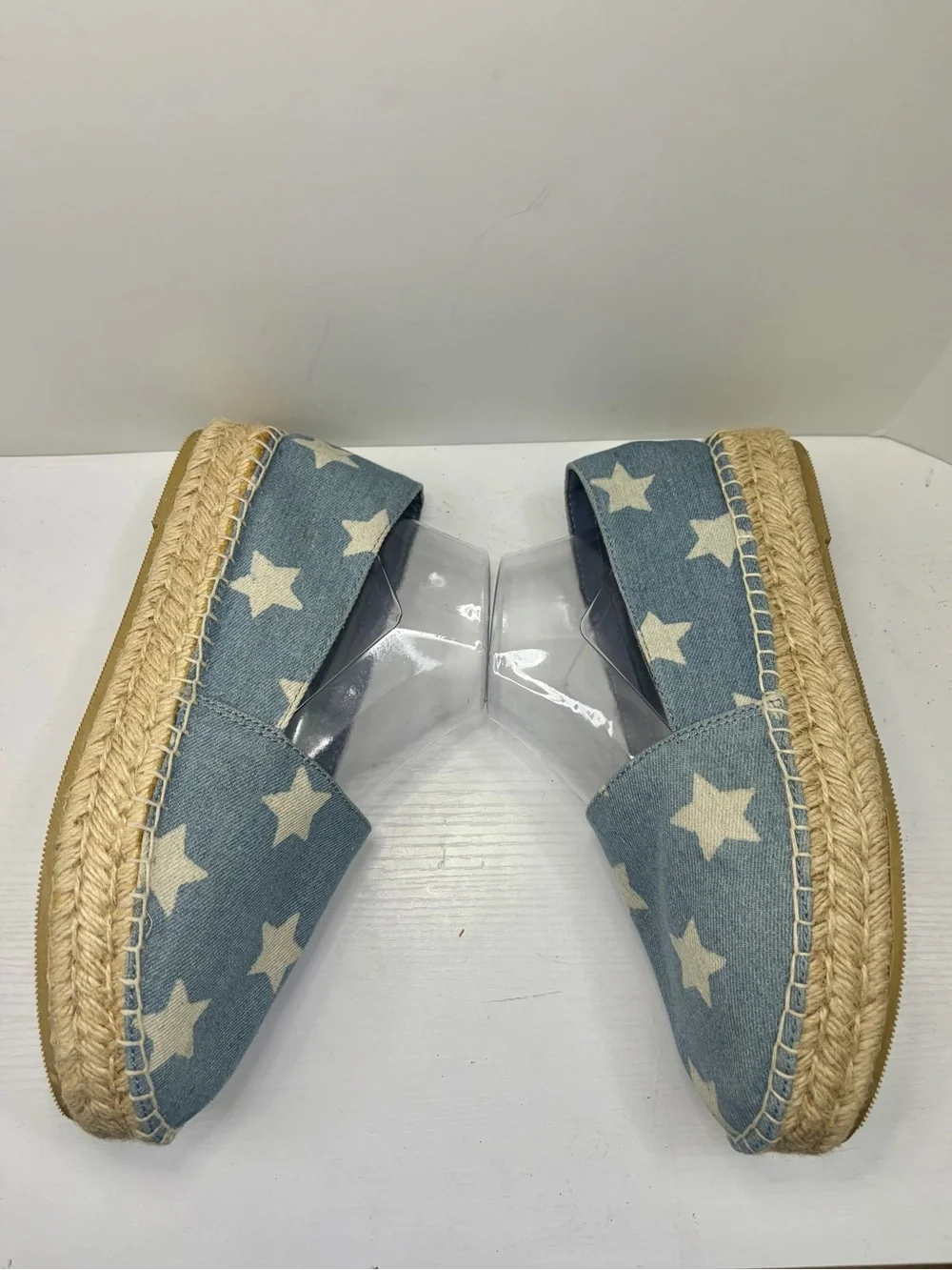 Steve Madden Talan Blue Star Espadrille Slip-On Shoes Size 10